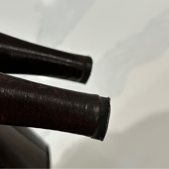 Vintage Coach Tweed Heeled Platform Mules - Picture 9 of 11